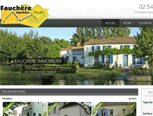 Tablet Screenshot of fauchere-immobilier.com